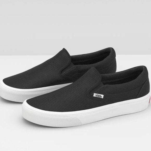 perf leather slip on vans